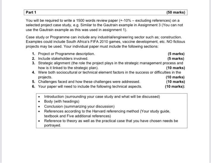 Part 1 50 Marks You Will Be Required To Write A 1500 Words Review Paper 10 Excluding References On A Selected P 1