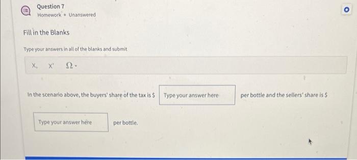 Question 7 Homework Unanswered Fill In The Blanks Type Your Answers In All Of The Blanks And Submit X X In The Scenario 1