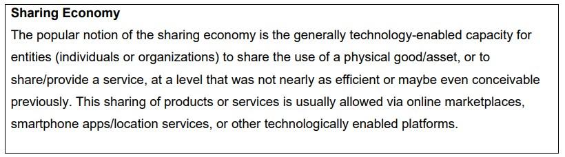 Sharing Economy The Popular Notion Of The Sharing Economy Is The Generally Technology Enabled Capacity For Entities Ind 1