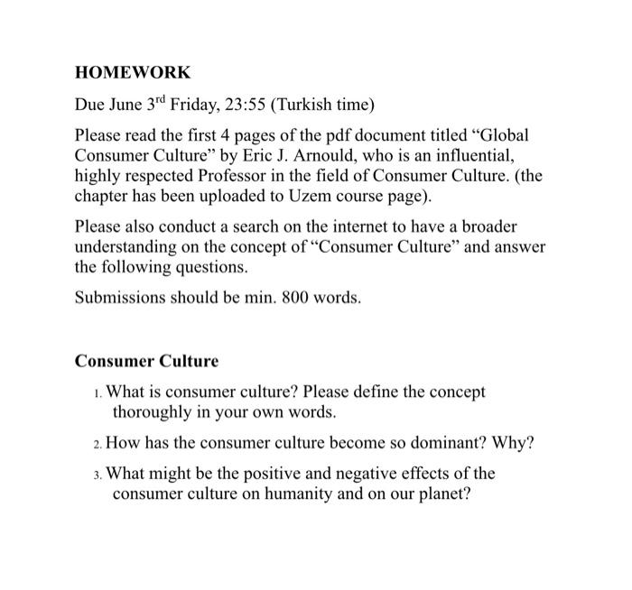 Homework Due June 3rd Friday 23 55 Turkish Time Please Read The First 4 Pages Of The Pdf Document Titled Global Cons 1