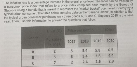 The Inflation Rate Is A Percentage Increase In The Overall Price Level The Latter Can Be Tracked By A Consumer Price In 1