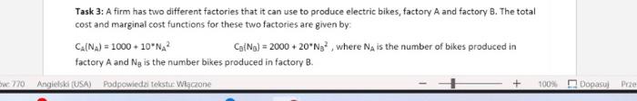 Ca Na 1000 10 Na Ca N 2000 20 Ng Where N Is The Number Of Bikes Produced In Factory A And Ng Is The Numbe 2