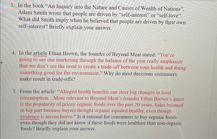 3 In The Book An Inquiry Into The Nature And Causes Of Wealth Of Nations Adam Smith Wrote That People Are Driven By 1