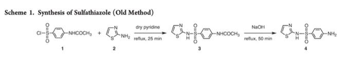 Scheme 1 Synthesis Of Sulfathiazole Old Method Dry Pyridine Naoh Nhcoch3 Nh Nhcoch3 Nh Reflux 25 Min Rollux 50 Mi 1