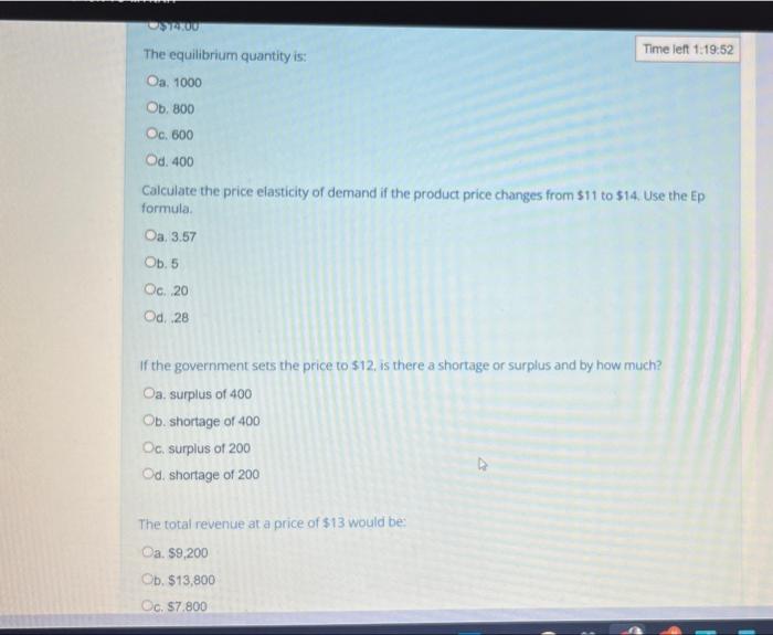 Tips 2 Topic Blan Board Now Que 43 Case 1 Use The Table To Answer Questions That Follow Table M1 1 Price Per Unit 11 2