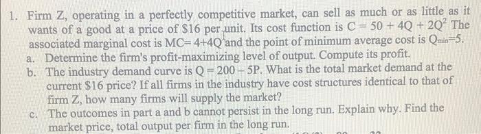 2 In A Competitive Market The Industry Demand And Supply Curves Are P 70 Q And P 40 2qs A Find The Market Equilibr 2