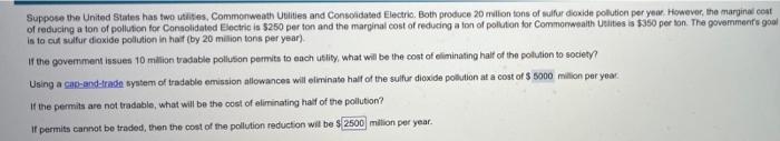 Suppose The United States Has Two Utilities Commonweath Utilities And Consolidated Electric Both Produce 20 Million To 1