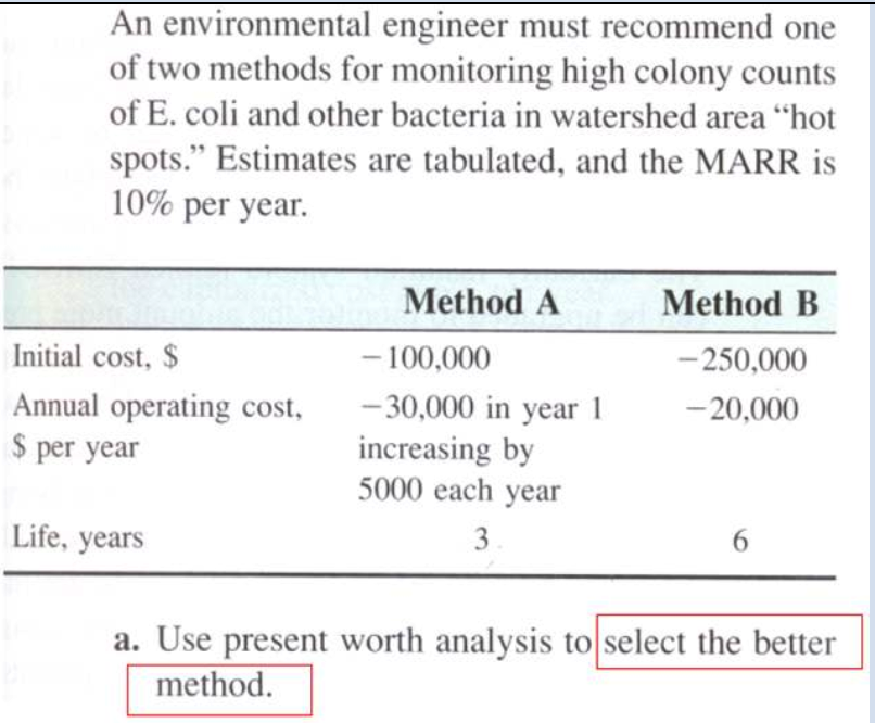 An Environmental Engineer Must Recommend One Of Two Methods For Monitoring High Colony Counts Of E Coli And Other Bacte 1