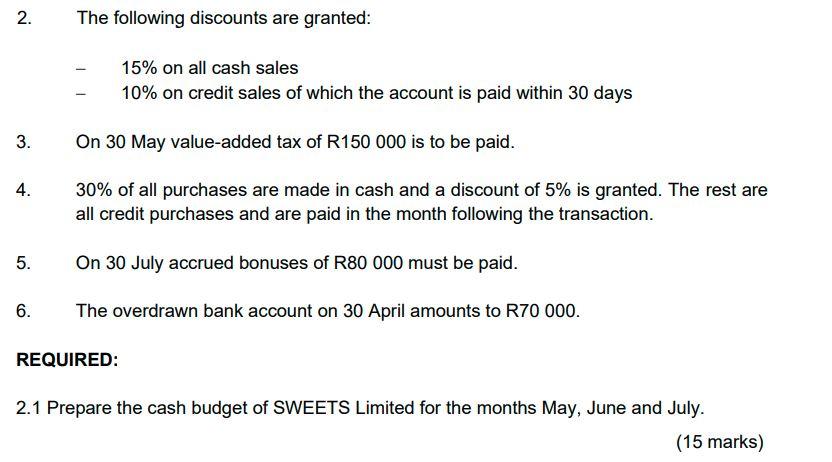 Cash Budget Question 2 2