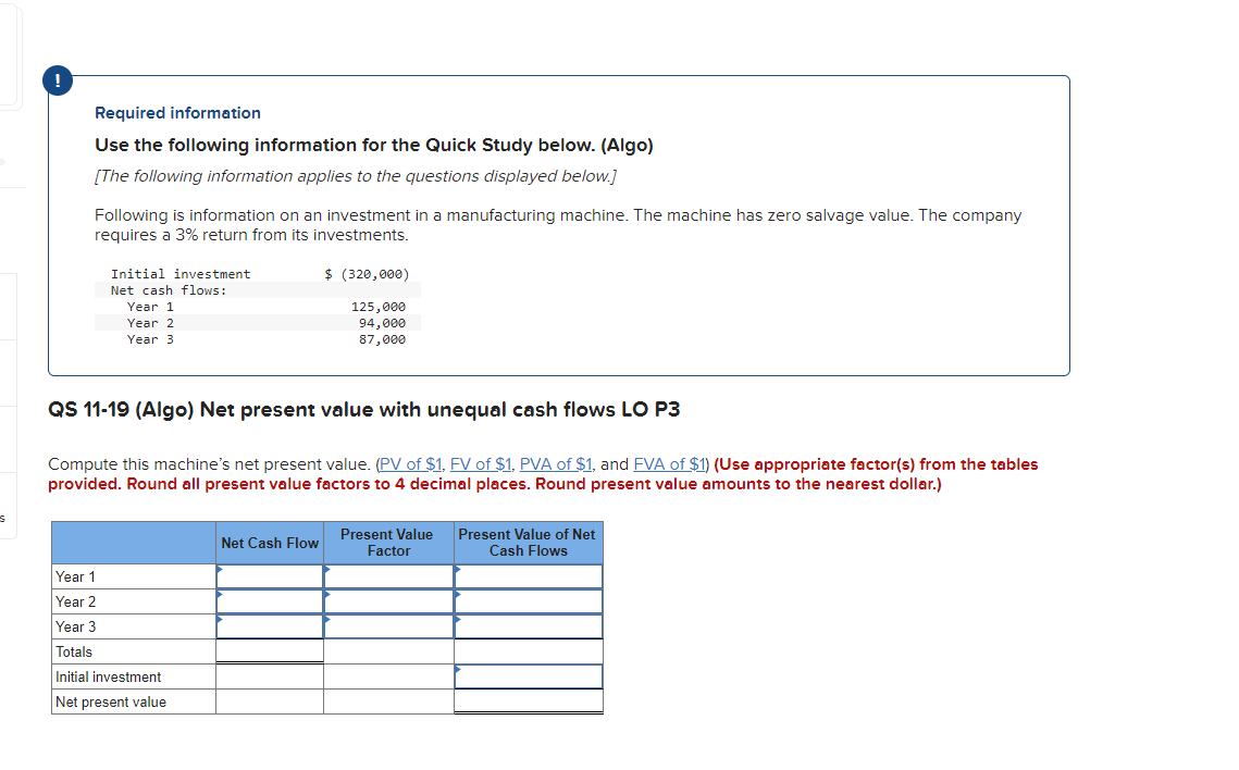 Required Information Use The Following Information For The Quick Study Below Algo The Following Information Applie 1