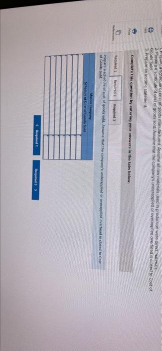 6 12 Ports 01 01 B Www 4 Exercise 3 6 Algo Schedules Of Cost Of Goods Manufactured And Cost Of Goods Sold Income Stat 3