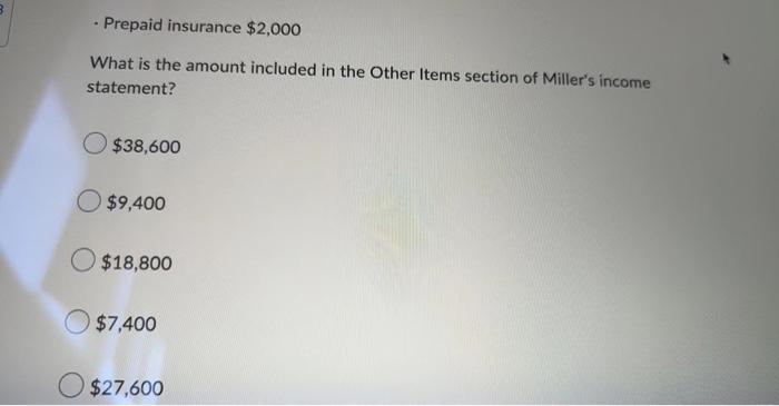 Question 15 5 Points The Following Information Has Been Provided By Miller Company Advertising Expense 19 800 2