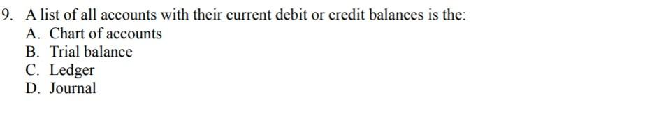 Response 1 Which Of These Is Are An Example Of A Liability Account A Withdrawals B Telephone Expense C Salary Pay 9
