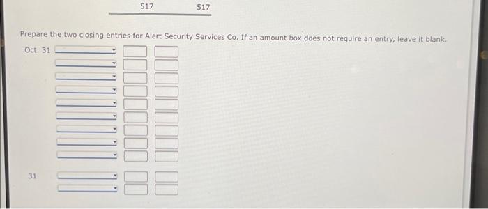 Chapter 4 Pool Appendix 1 Closing Entries From An End Of Period Spreadsheet Alert Security Services Co Offers Security 2