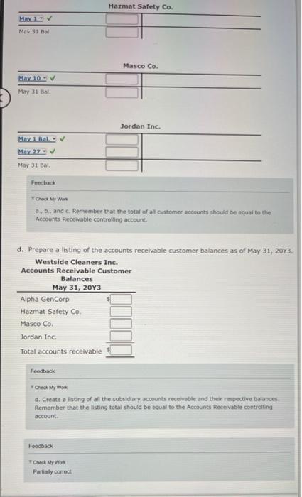 Accounts Receivable Ledger The Following Revenue Journal Is For Westside Cleaners Inc Assume That The Beginning Balance 2