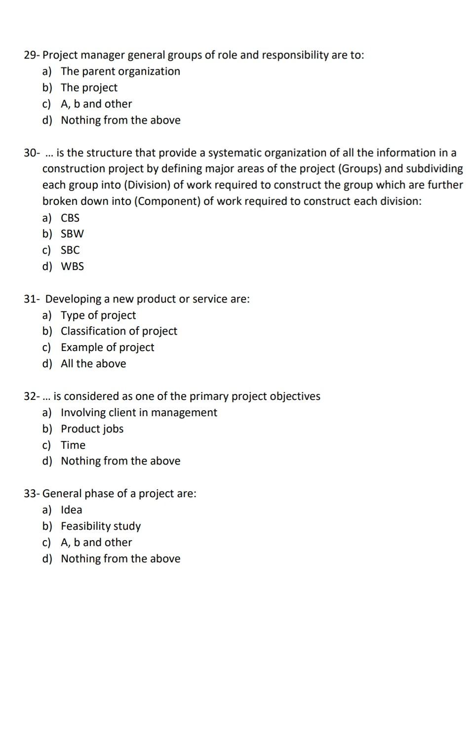 29 Project Manager General Groups Of Role And Responsibility Are To A The Parent Organization B The Project C A B 1