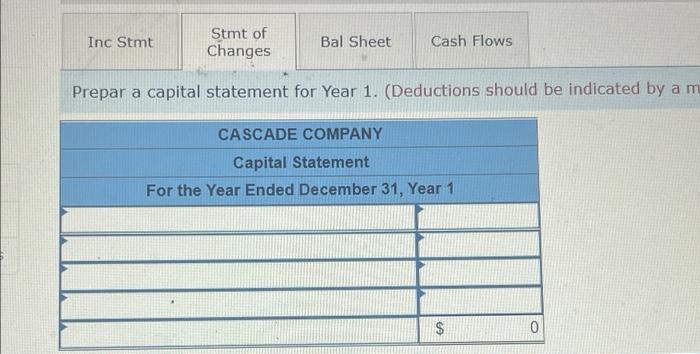 Income Statement Statement If Changes Bal Sheet 3