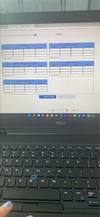 For Erich Post The Entry Using T Accounts To Represent Ledger Accounts Use The Following Partial Chart Of Accounts Acco 4
