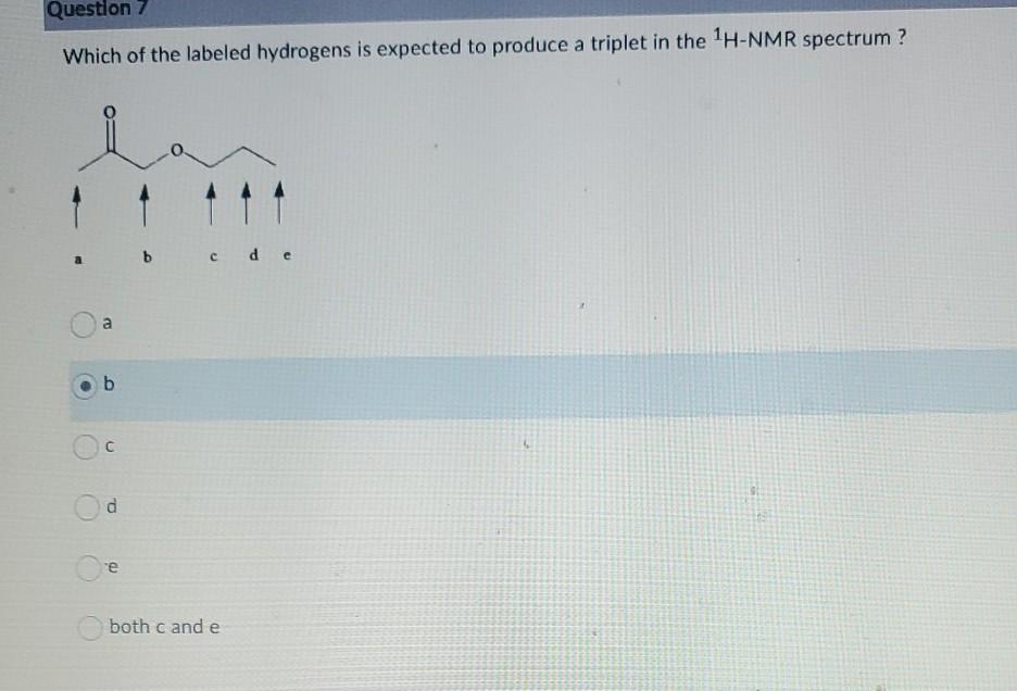 0 1 Point Question 10 What Compound Is Expected To Result In The Following Spectrum 1 Tttt 70 0 10 Ppm 20 60 50 30 40 2
