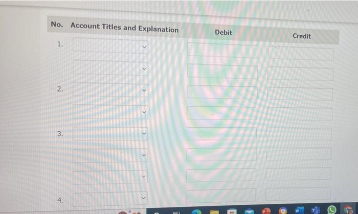 Journalize The Following Business Transactions In General Journal Form Credit Account Titles Are Automatically Indente 2