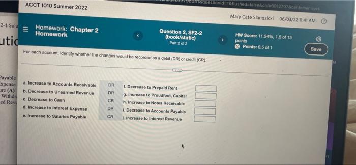 2 1 Solu Tic Payable Expense Are A Withdr Ed Reve Acct 1010 Summer 2022 Questionid 1 Flushed False Cid 0912707 Center 1