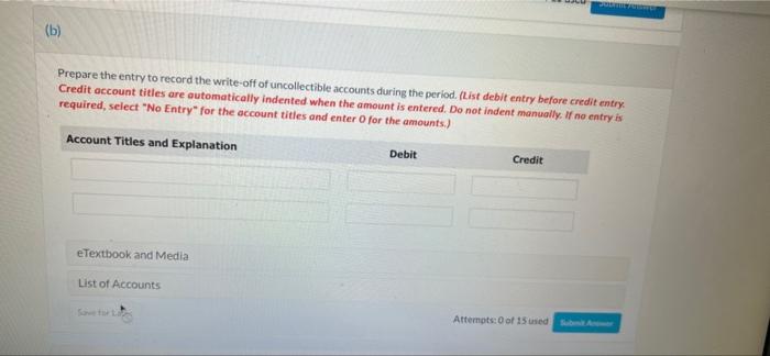 Iew Policies Current Attempt In Progress Assume The Following Information For Kingbird Corp Accounts Receivable Beginn 3