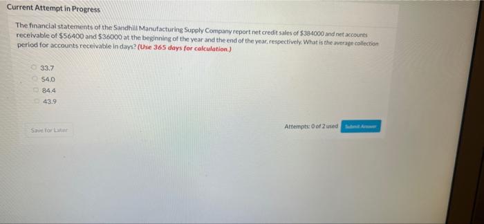 Question 2 Of 5 View Policies Current Attempt In Progress You Are Provided With The Following Information Taken From Car 7