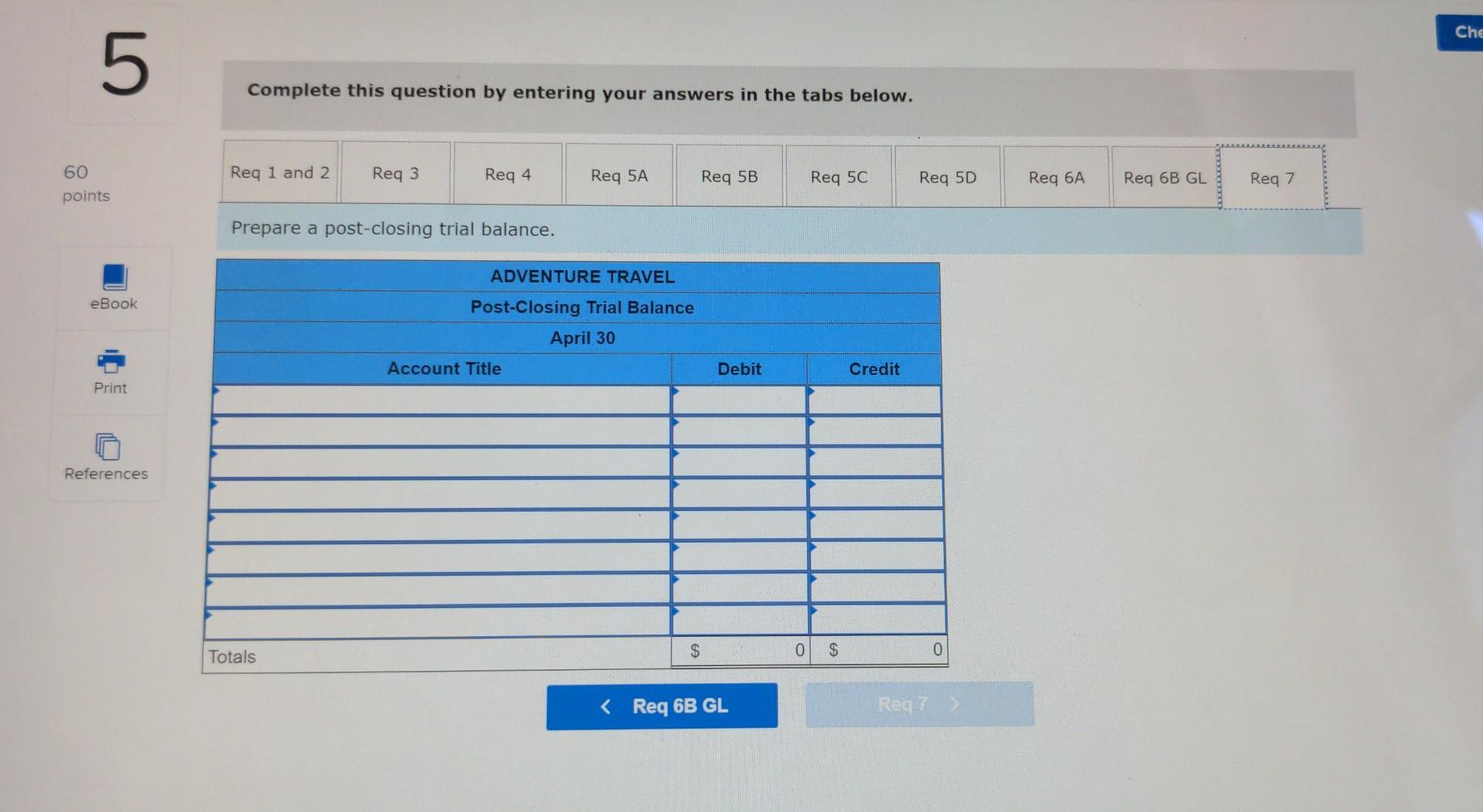 5 60 Points Ebook Print References Complete This Question By Entering Your Answers In The Tabs Below Req 1 And 2 Req 3 7