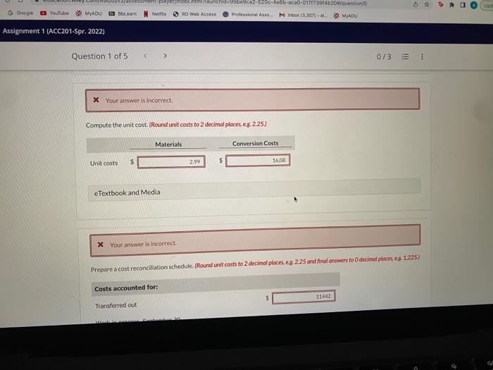 Question 1 Of 5 0 3 1 Current Attempt In Progress Santana Mortgage Company Uses A Process Cost System To Accumulate Co 3