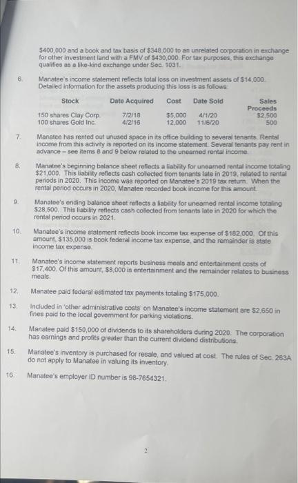 Due 6 20 2022 Tax Return Project Accounting 5413 Summer 2022 Requirements 1 2 Read And Analyze The Case Facts This Is 2