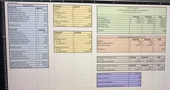 Copy Once You Have Built The Model Use It To Answer Jake S Questions About His Business Treat Each Situation As A Sep 5