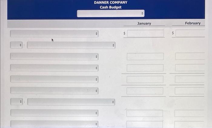 Current Attempt In Progress Danner Company Expects To Have A Cash Balance Of 46 350 On January 1 2020 Relevant Monthl 2