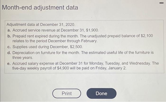 Requirements 1 Using The Worksheet Prepare The Adjusted Trial Balance Of Kings Ltd At December 31 2020 The Unadjust 2