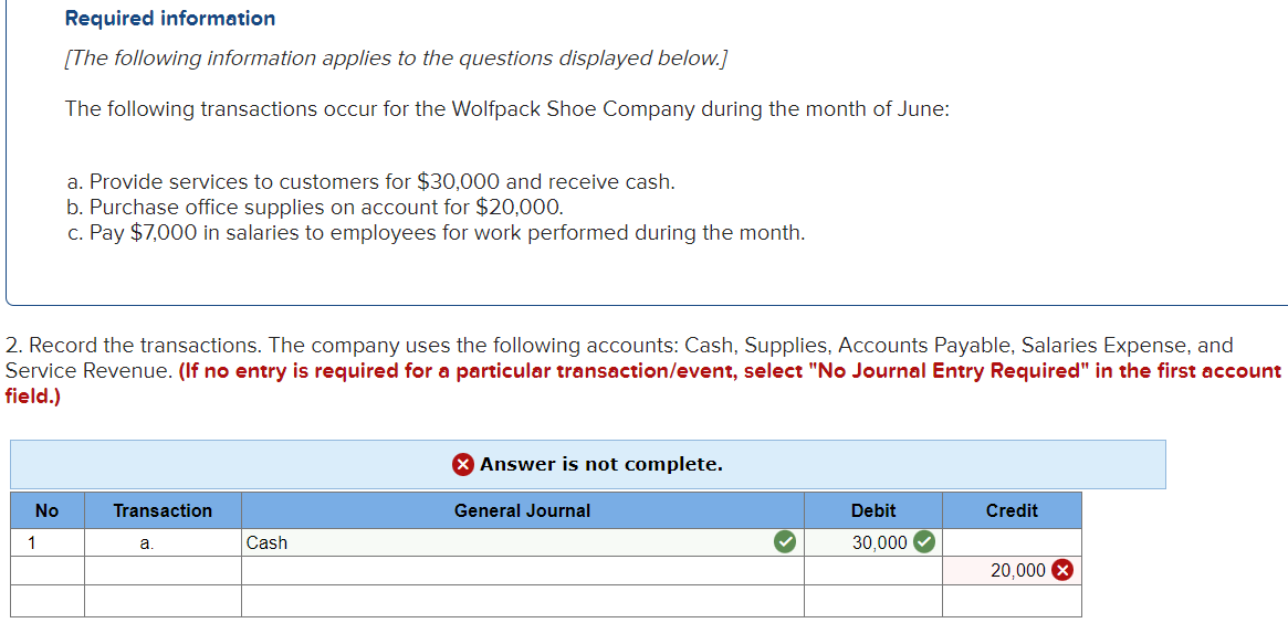 Required Information The Following Information Applies To The Questions Displayed Below The Following Transactions Oc 1