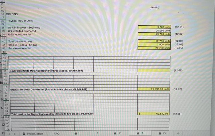 A B C D E F H J 4 Part 4 Process Costing First In First Out 7 8 General Information 9 10 The I See The Light Company H 2
