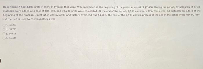 When Job 117 Was Completed Direct Materials Totaled 25 459 Direct Labor 30 468 And Factory Overhead 23 252 A To 2