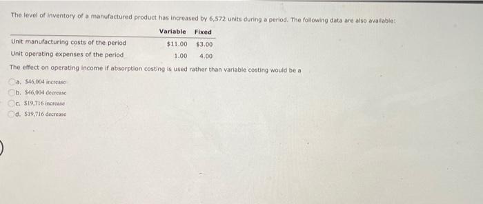 Spice Inc S Unit Selling Price Is 47 The Unit Variable Costs Are 37 Fixed Costs Are 100 000 And Current Sales Are 2