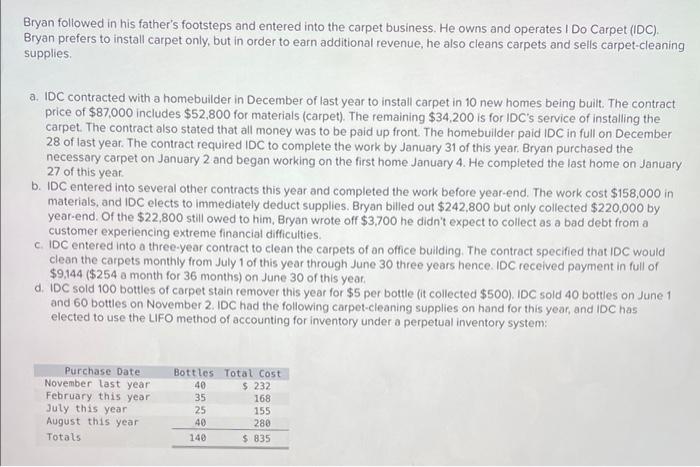 Bryan Followed In His Father S Footsteps And Entered Into The Carpet Business He Owns And Operates I Do Carpet Idc B 1