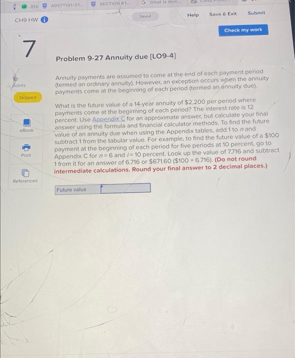 Sta Ch9 Hw 7 Boints Skipped Ebook Print 0 References A Cs A0571101 21 Section 1 G What Is Dem Saved Submit Ch 1