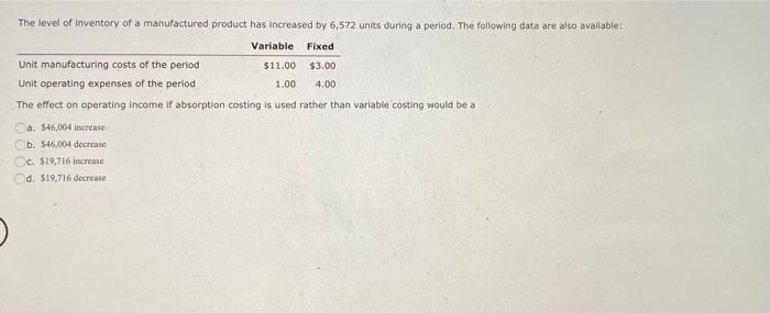 Spice Inc S Unit Selling Price Is 47 The Unit Variable Costs Are 37 Fixed Costs Are 100 000 And Current Sales Are 2