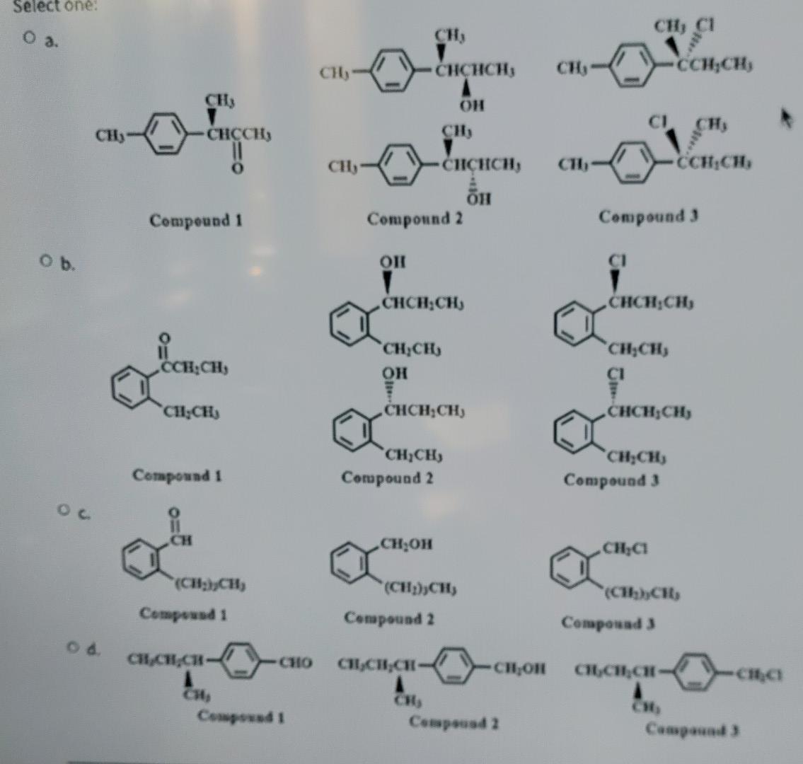 Which One Of The Following Choices Is The Correct Sequence Of Compounds For This Sudoku Ch3 I Ch3ch2ch Cho Li Cch2ch3 C 2