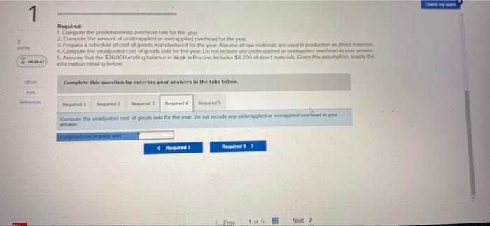 Chapter 3 Homework 1 Gitano Products Operates A Job Order Costing System And Apples Overhead Cost To Jobs On The Basis O 5