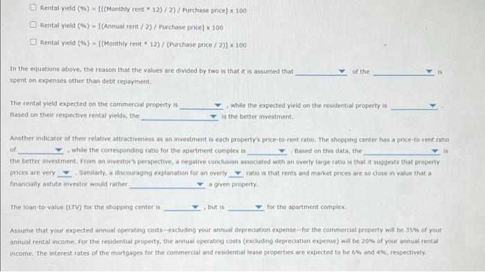 1 Apply What You Ve Learned Real Estate And High Risk Investments Scenario You Are Considering Investing In Real Esta 2