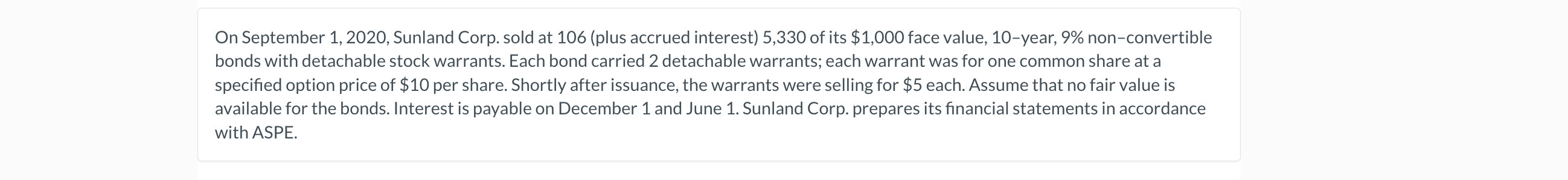 On September 1 2020 Sunland Corp Sold At 106 Plus Accrued Interest 5 330 Of Its 1 000 Face Value 10 Year 9 Non 1