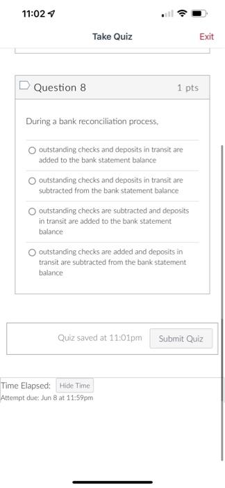 11 02 Take Quiz Question 1 Sarbanesoxley Applies To Publicly Held Companies O Privately Held Companies Not For Profit O 5
