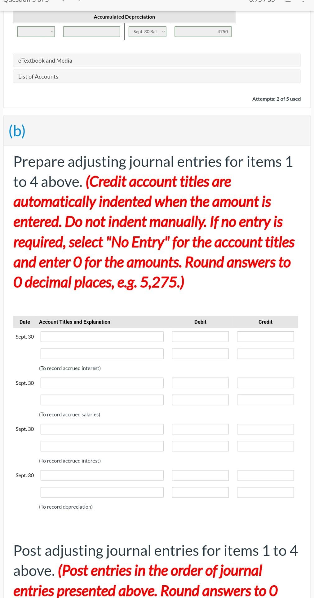 Pharoah Company Has A September 30 Fiscal Year End And Prepares Adjusting Entries On An Annual Basis The Trial Balance 2