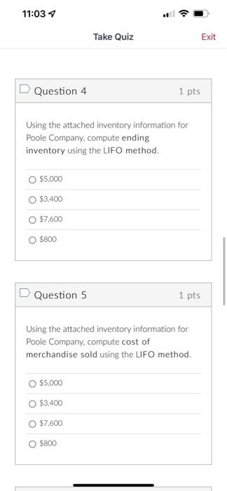 11 03 Back Poole Company Doc Periodic Inventory System Questions 2 7 Poole Company Uses The Periodic Inventory System 3