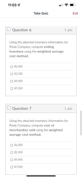11 03 Back Poole Company Doc Periodic Inventory System Questions 2 7 Poole Company Uses The Periodic Inventory System 4