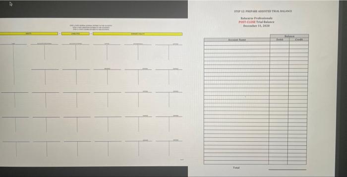 Rehearse Professionals Adjusted Trial Balance December 31 2020 Debit Credit Account Title Cash 15 000 Office Supplie 2