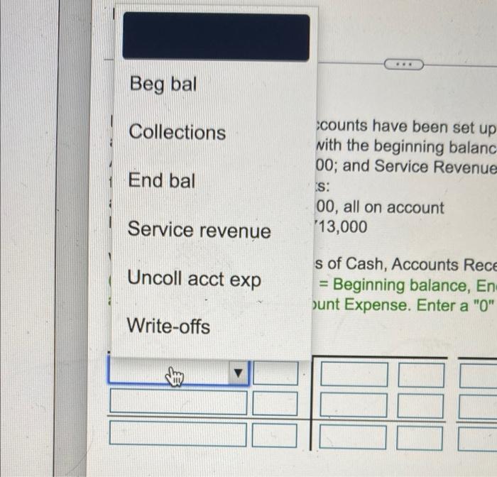 Requirements 1 And 2 T Accounts Have Been Set Up For Cash Accounts Receivable And Service Revenue Start With The Beg 2